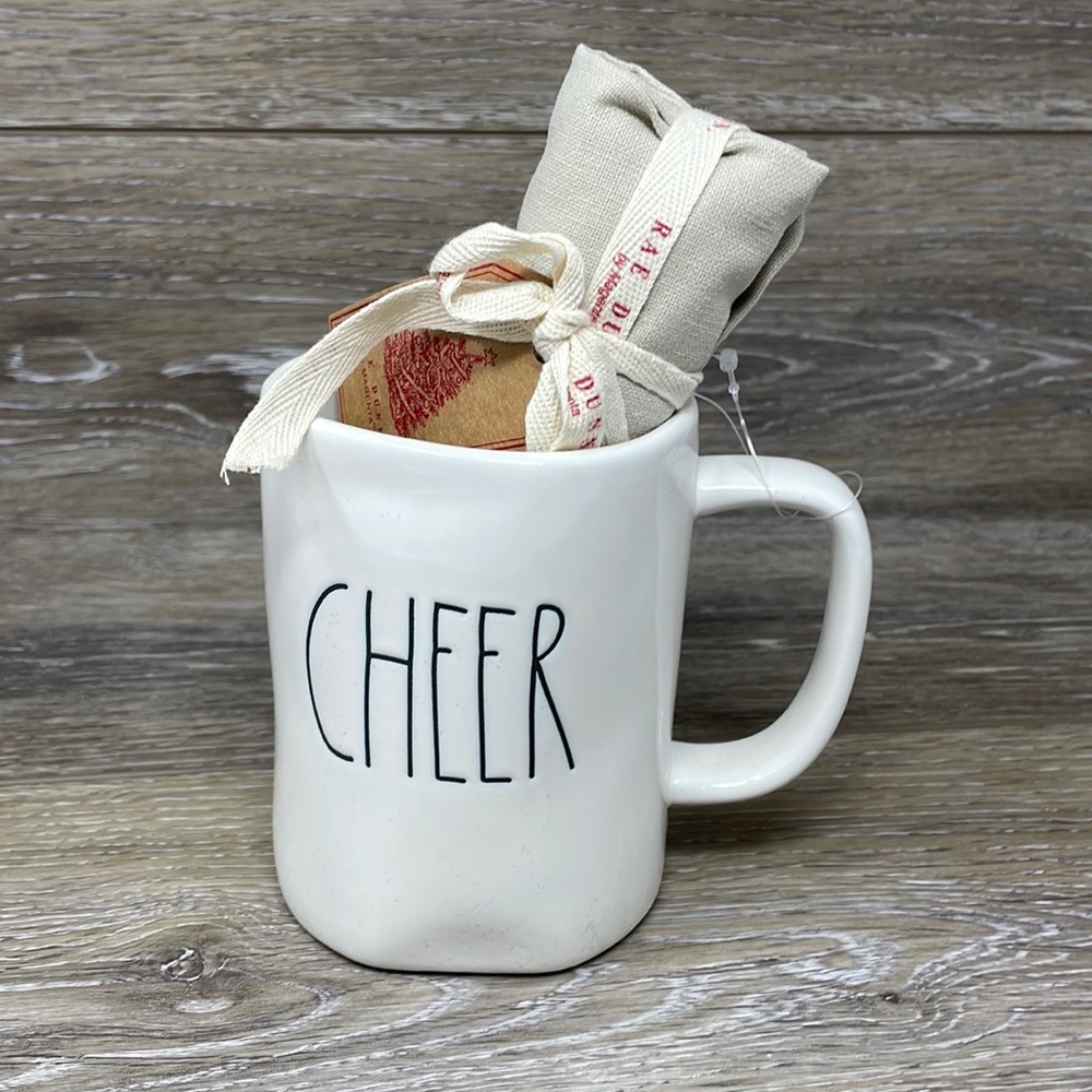 Rae Dunn Mug and Tea Towel (NWT)